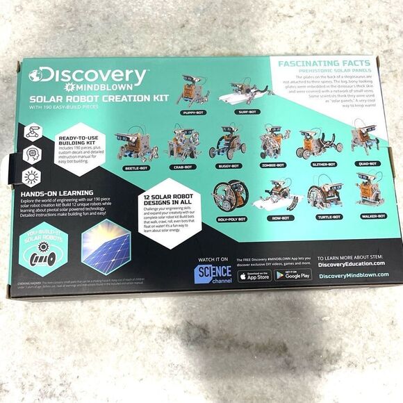 Discovery Kids Solar Robot Creation Kit Age 8+ New in Box! - Picture 2 of 8